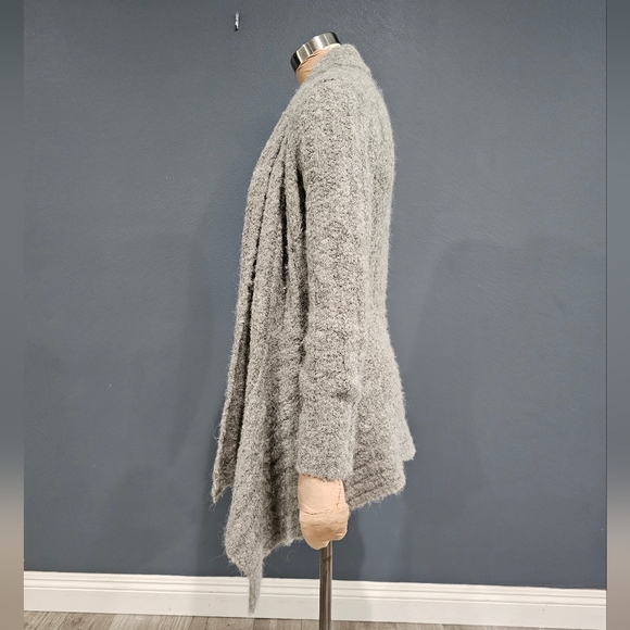 CLASSIC ALPACA Made in Peru Women Gray Alpaca Waterfall Open Cardigan M - Picture 4 of 8